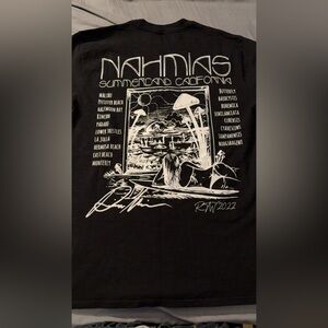 Nahmias T-shirt Sz Large Brand New $300 Retail Black Graphic T-Shirt